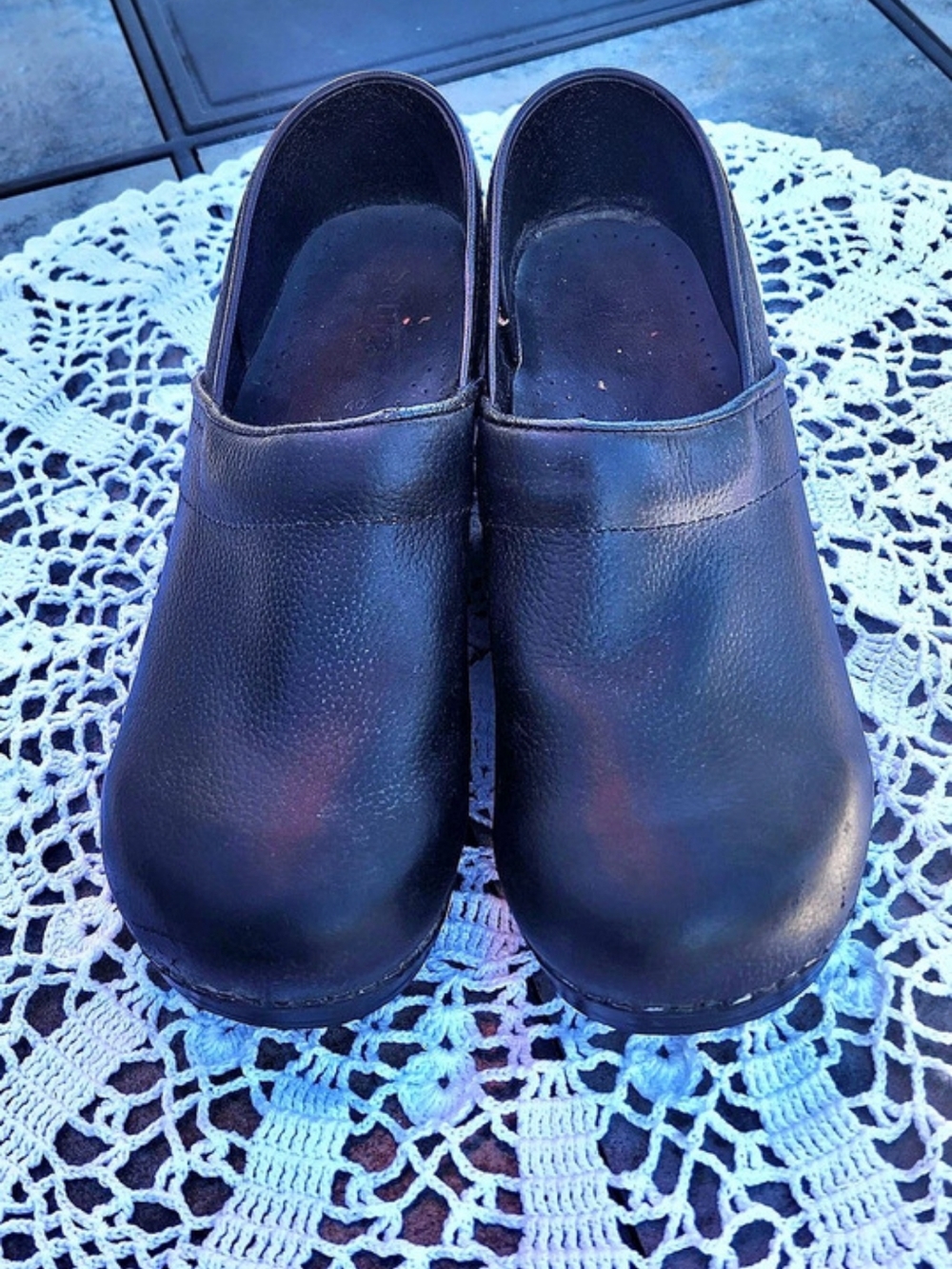 Sanita Professional Oiled Leather Clog Black EU 40